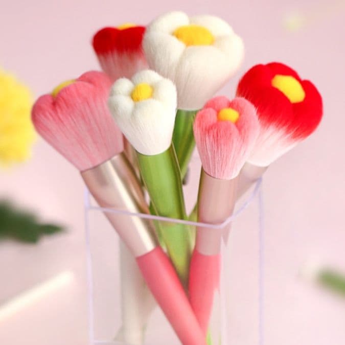 メイクブラシ セット 花咲くメイクブラシ六本セット