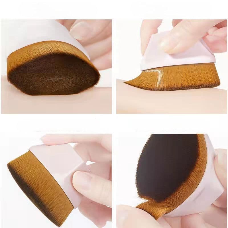 メイクブラシ 多面体型プロ仕様ファンデーション専用ブラシ