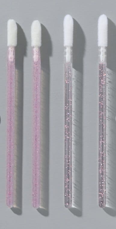 メイクブラシ リップ 透明ケース入り キラキラチークブラシ